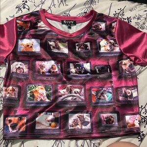 Dollskill Pink Graphic Dog Print T-Shirt
